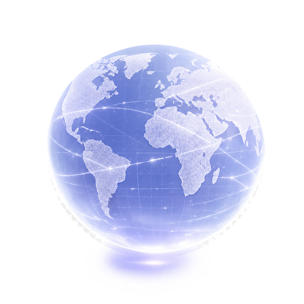 Transparent animated earth component